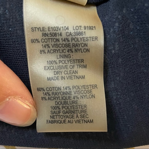 Elie Tahari Blue Tweed Blazer Jacket - Picture 8 of 8